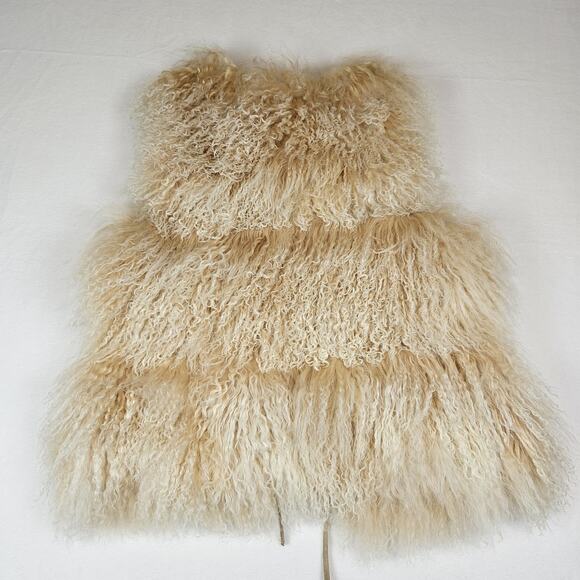 Trilogy Collections Michael McCollom Mongolian Curly Lamb Fur Suede Vest Women S - Picture 15 of 16
